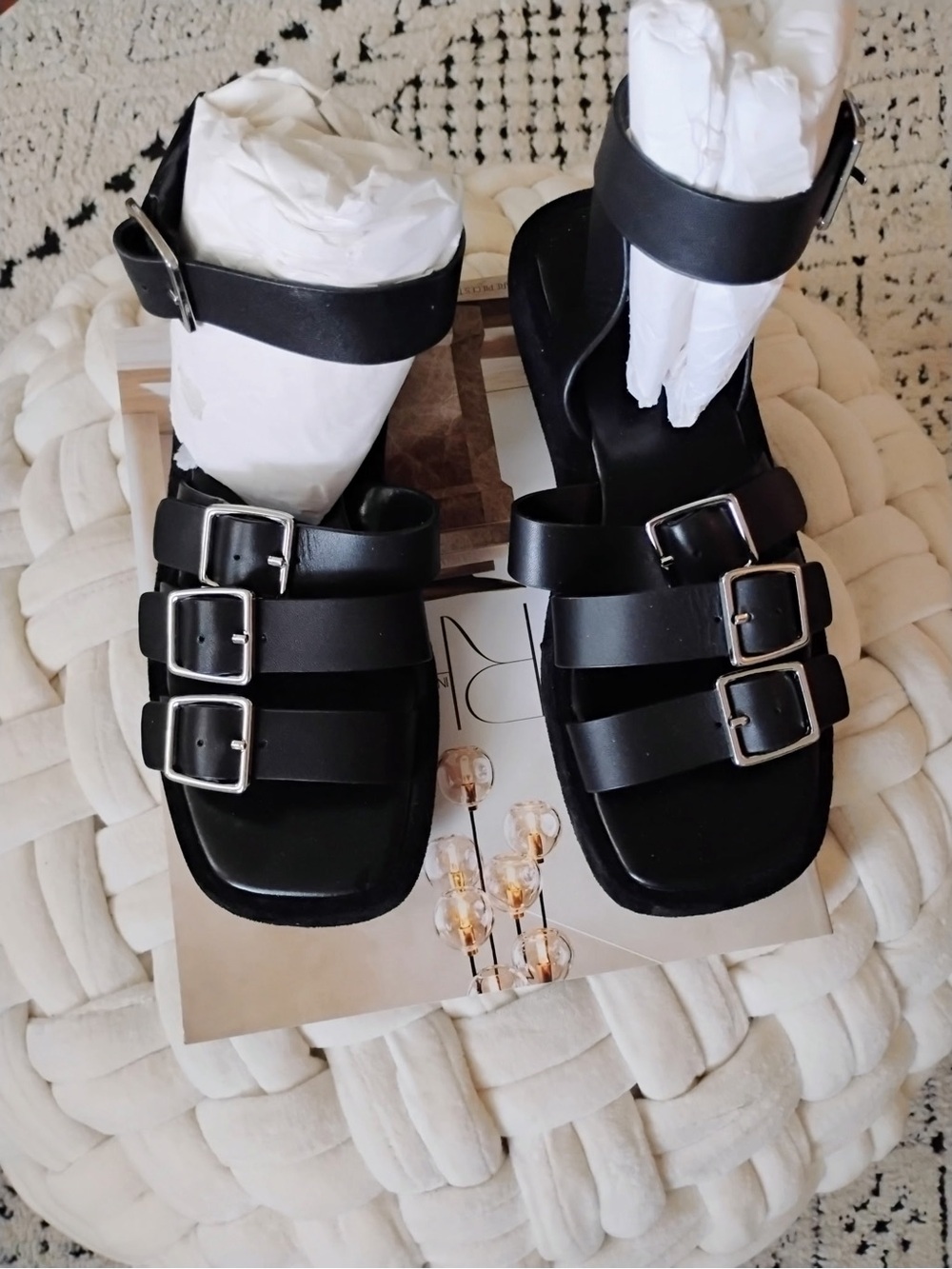 Black Zara Gladiator Sandals - Picture 3 of 4